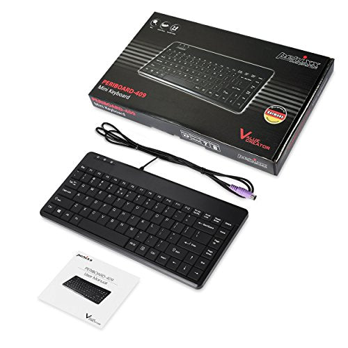 Perixx Periboard 409p Wired Ps2 Mini Keyboard Black Directnine Europe