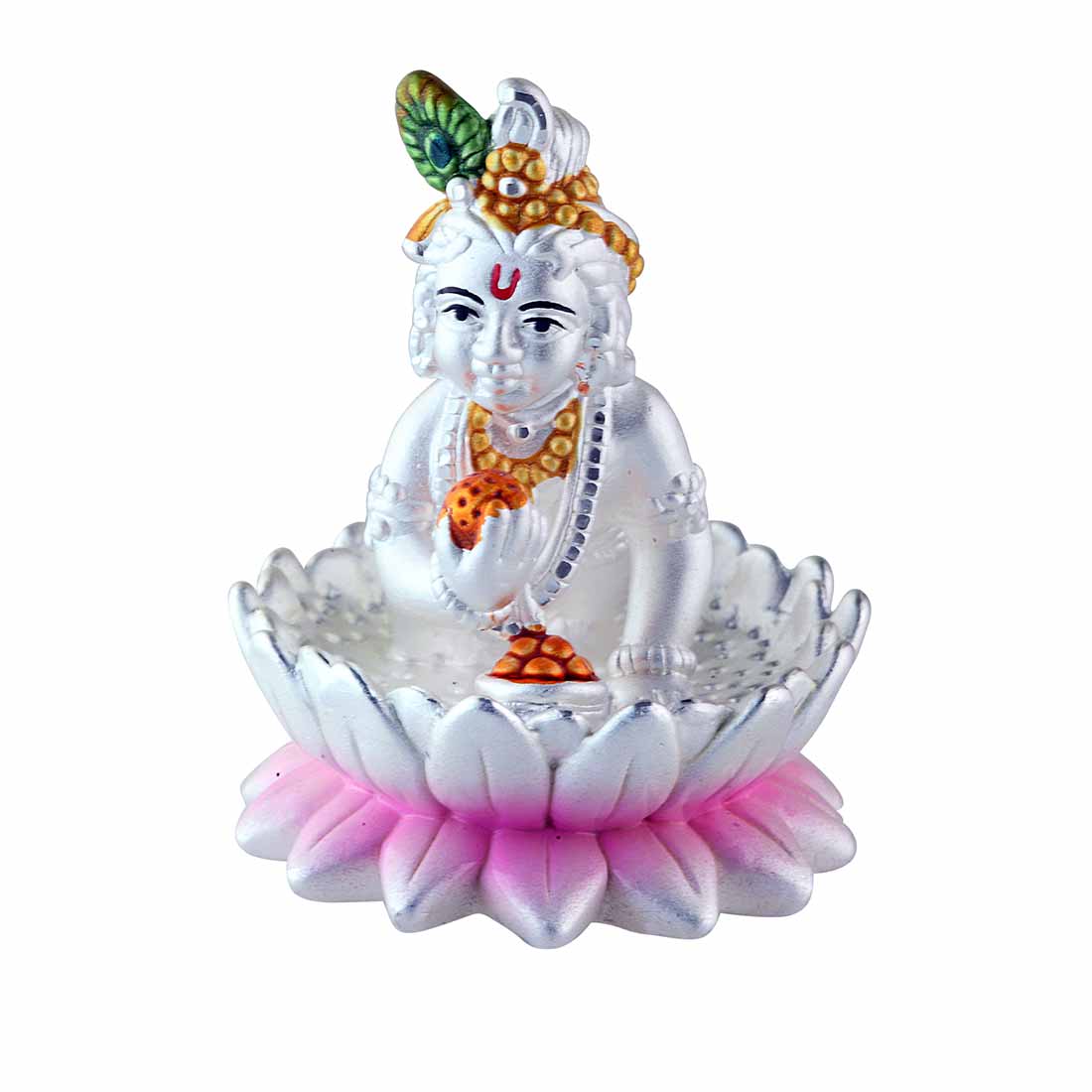 Pure Silver 990 Colour Bal Gopal Krishna Idol ~ CaratCafe ...