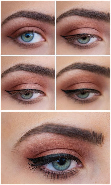 5 step to apply liquid eyeliner