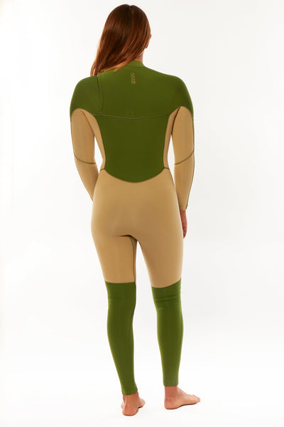 Sisstrevolution 7 Seas 4/3 Chest Full Wetsuit - Green