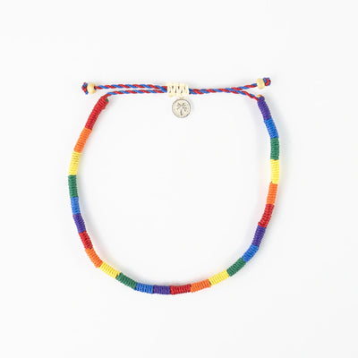 Pineapple island Just Like Us Woven Pride Anklet
