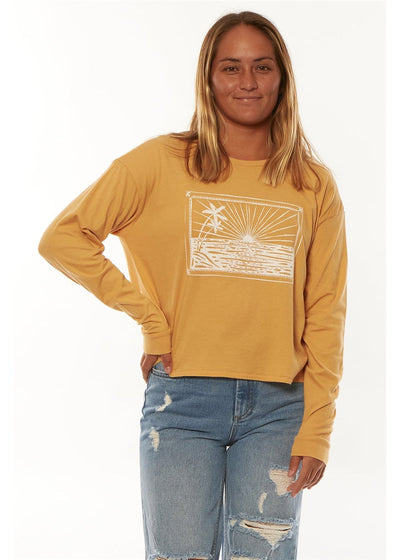 Sisstrevolution Sunny Days LS Knit Tee -Sunkissed Sands