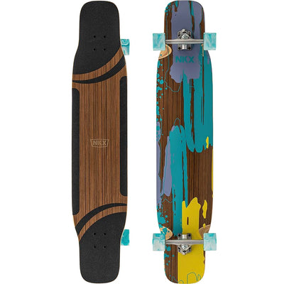 NKX Vegas Dancing Longboard - teak/blue