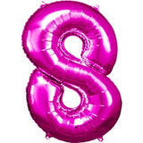 Pink Number 8 Balloon