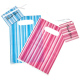 Blue & Pink Stripe Loot Bags & Tags