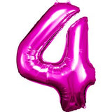 Pink Number 4 Balloon