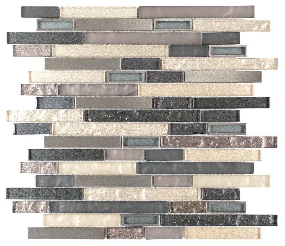 Sample Swatch Frosted Khaki Glass Subway Tile