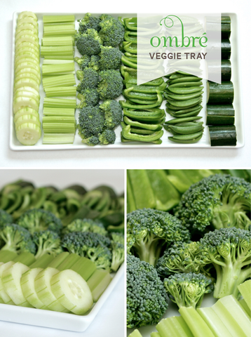 ombre veggie tray st patricks day party 