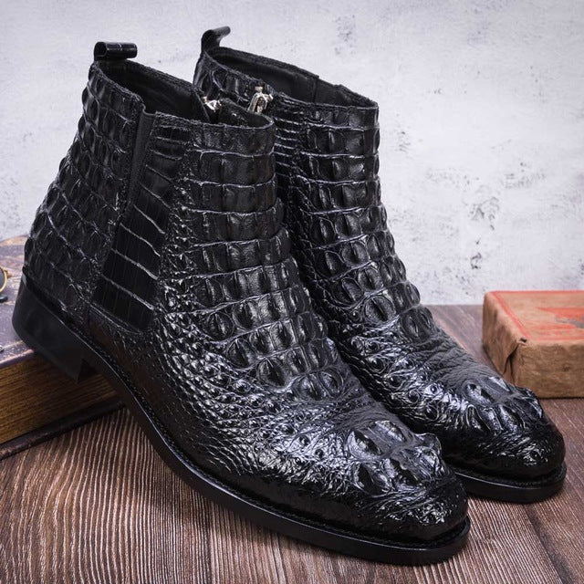 crocodile dress boots