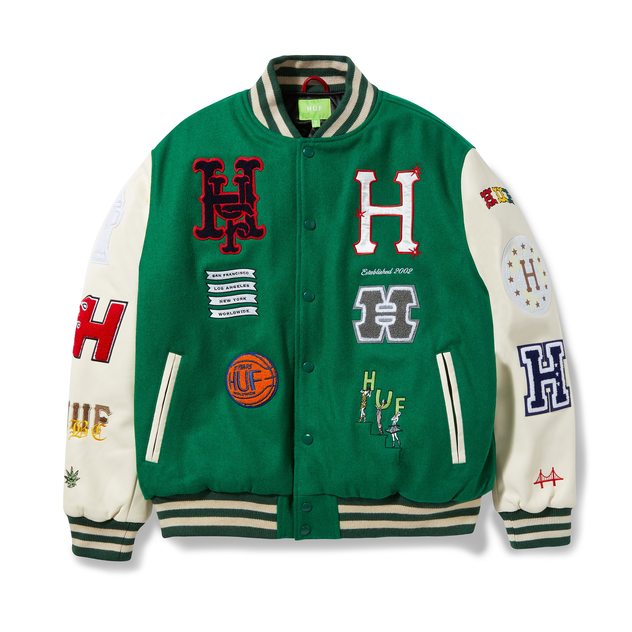 HUF HUF HUF 20 YEAR CLASSIC H VARSITY JACKET | fermejeanrobertaudet.ca