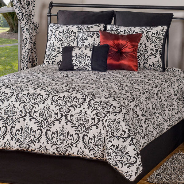 Black And White Damask Comforters American Made Dorm Home