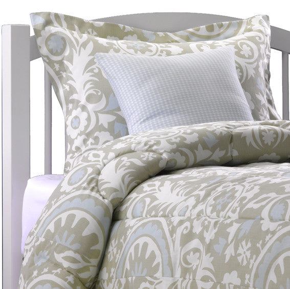 Taupe And Seafoam Suzani Duvet Set American Made Dorm Home