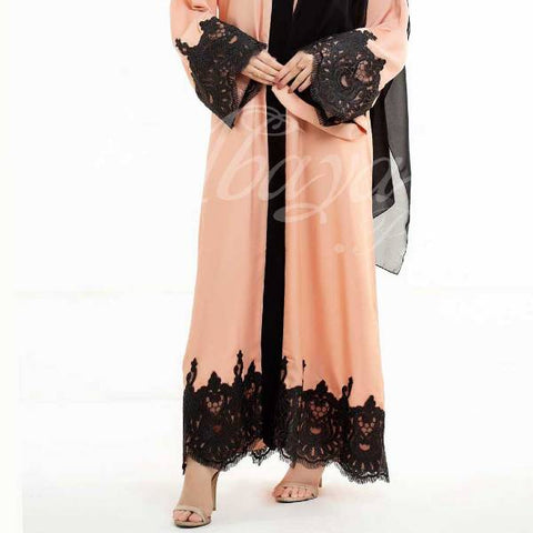 deluxe lace luxury abaya