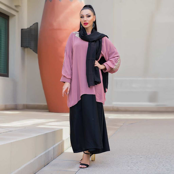 pink-black-abaya