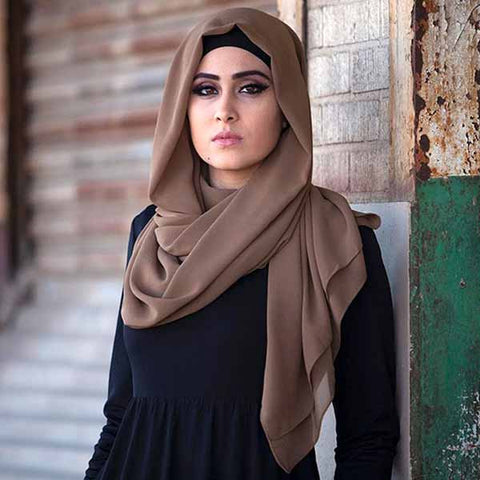 one-side drape hijab