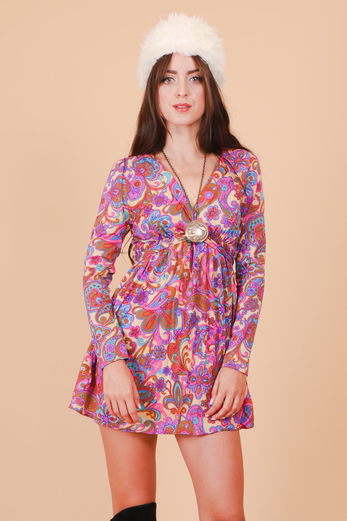 Vintage 1970’s Electric Orchid Mini-Dress