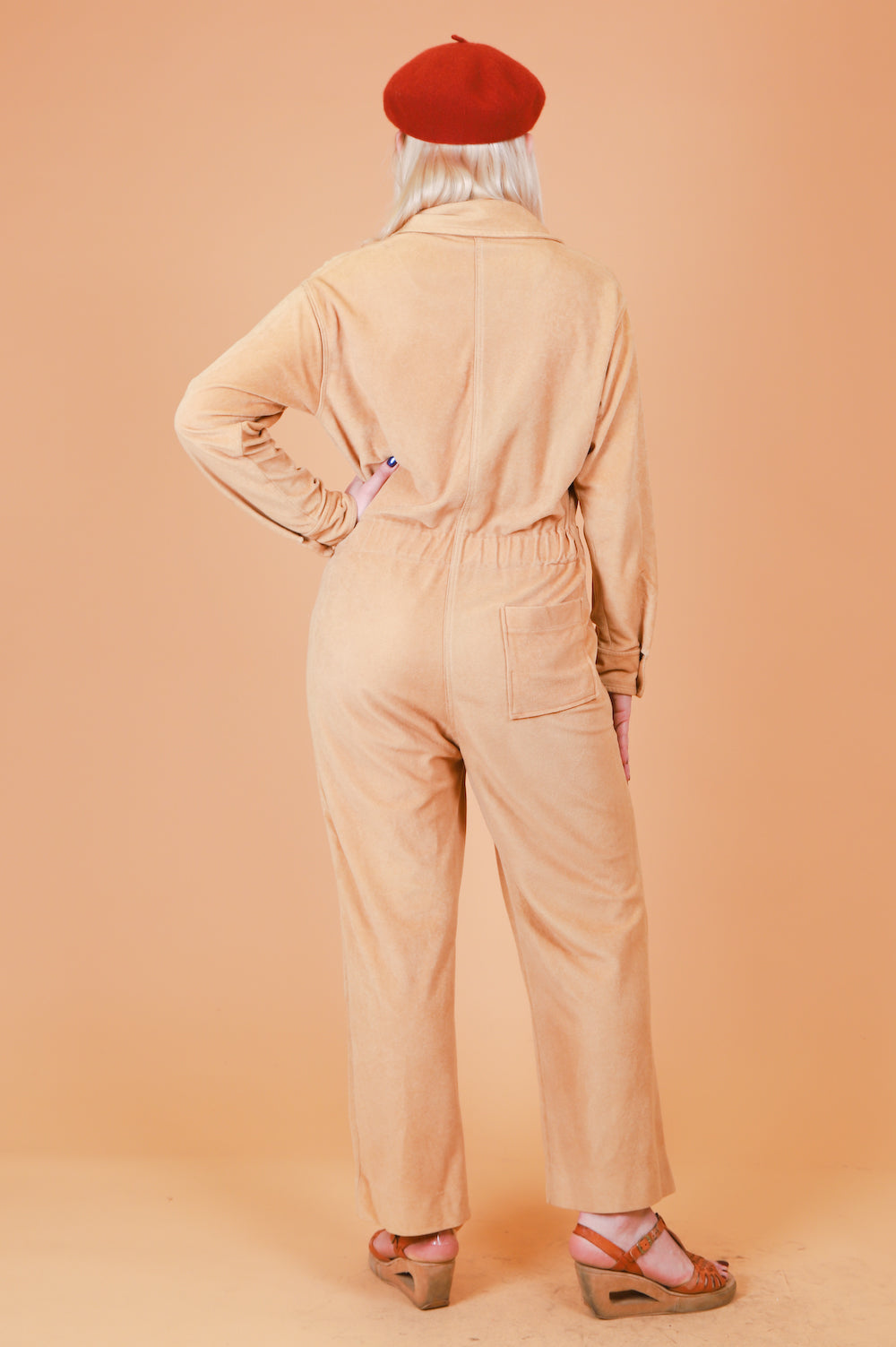 Vintage 1970's Painter Jane Tan Jumpsuit