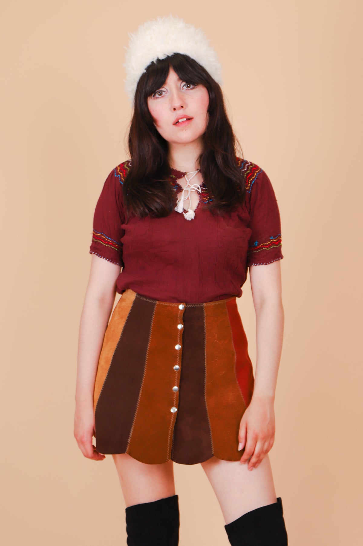 Vintage 1960’s Wine Penny Lane Blouse