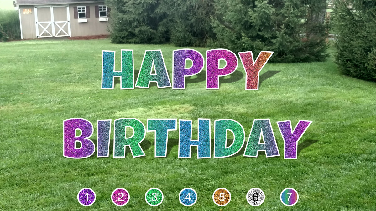Happy Birthday Letter Set – Yard Card Depot