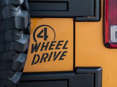 Jeep Wrangler Retro 4 Wheel Drive Decal