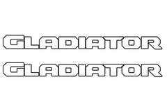 Gladiator Cut-out Style Hood Decals for your Jeep Wrangler Gladiator