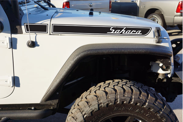 Jeep Sahara Retro Hood Decals for Wrangler TJ | The Pixel Hut