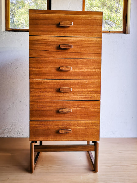 G Plan Teak Quadrille Tall Boy Chest Of Drawers Uk 1960 S