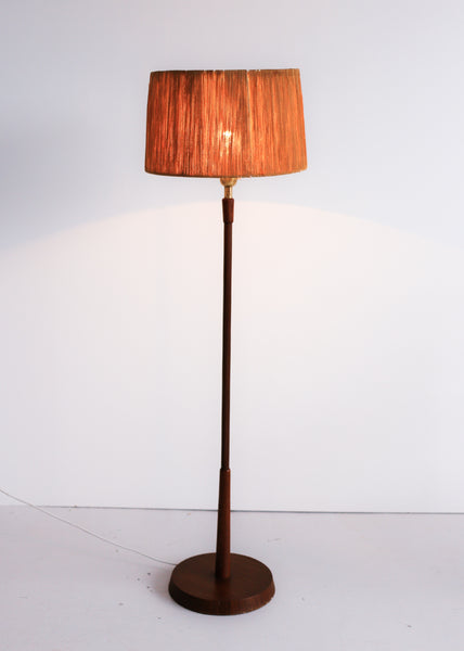 mid century teak table lamp