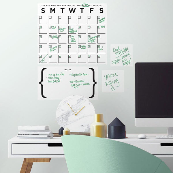 Dry Erase Calendar Wall Decals