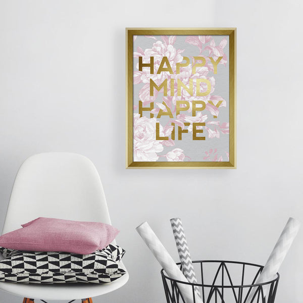 Happy Mind Happy Life Shadowbox