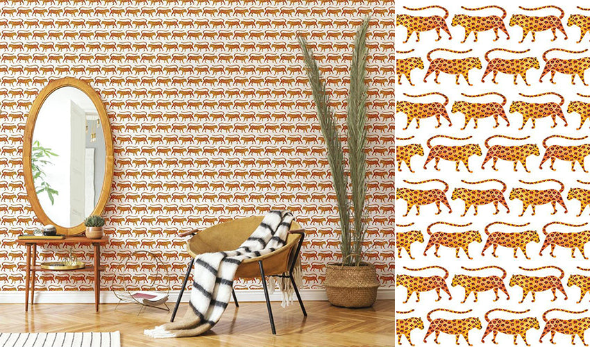 Jaguar Peel And Stick Wallpaper By CatCoq