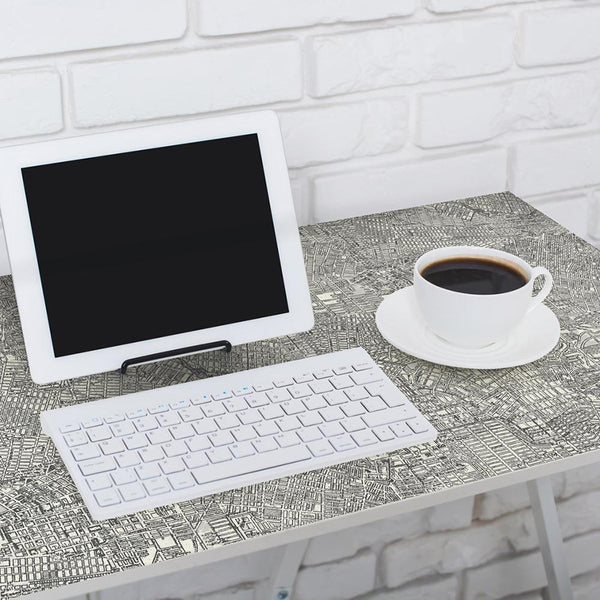 Personalize A Desk With Peel And Stick Wallpaper