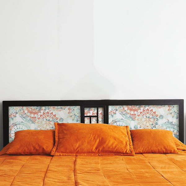 Decorate A Headboard With Peel And Stick Wallpaper