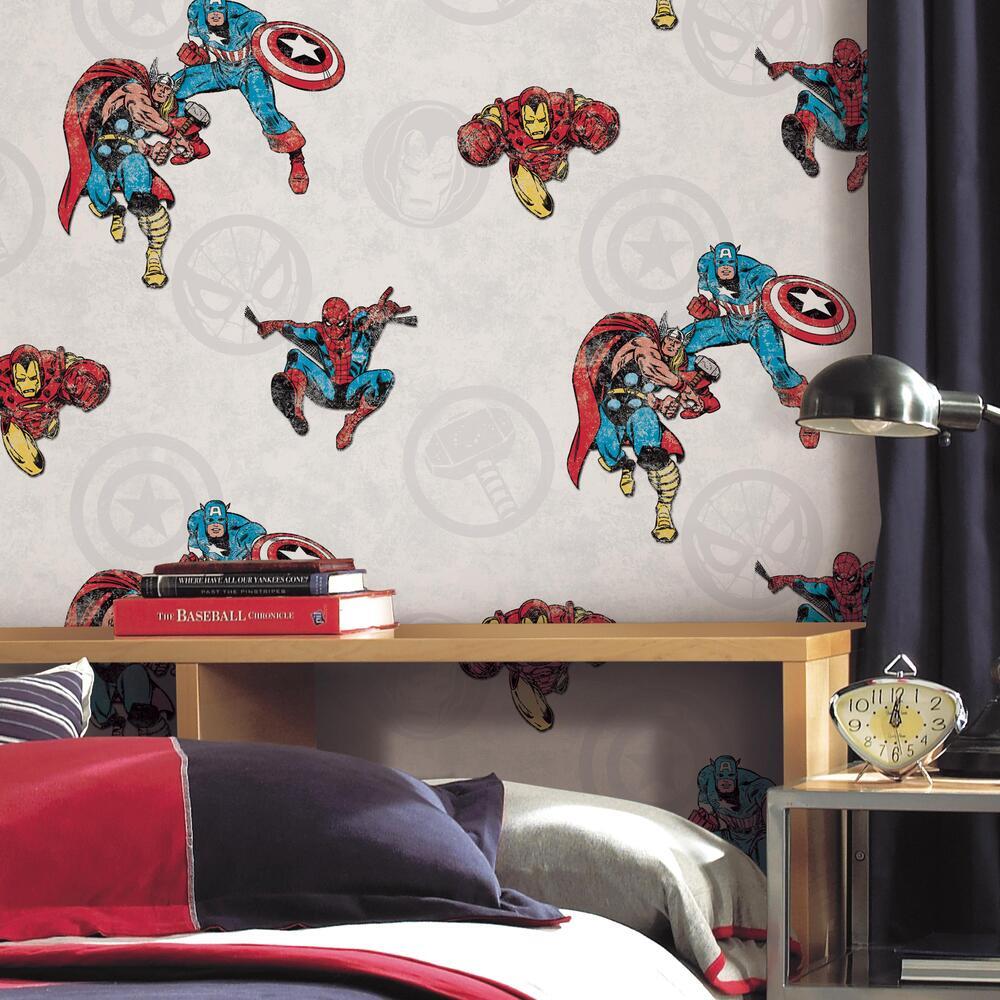 Marvel Comics Classic Peel Stick Wallpaper Roommates Decor