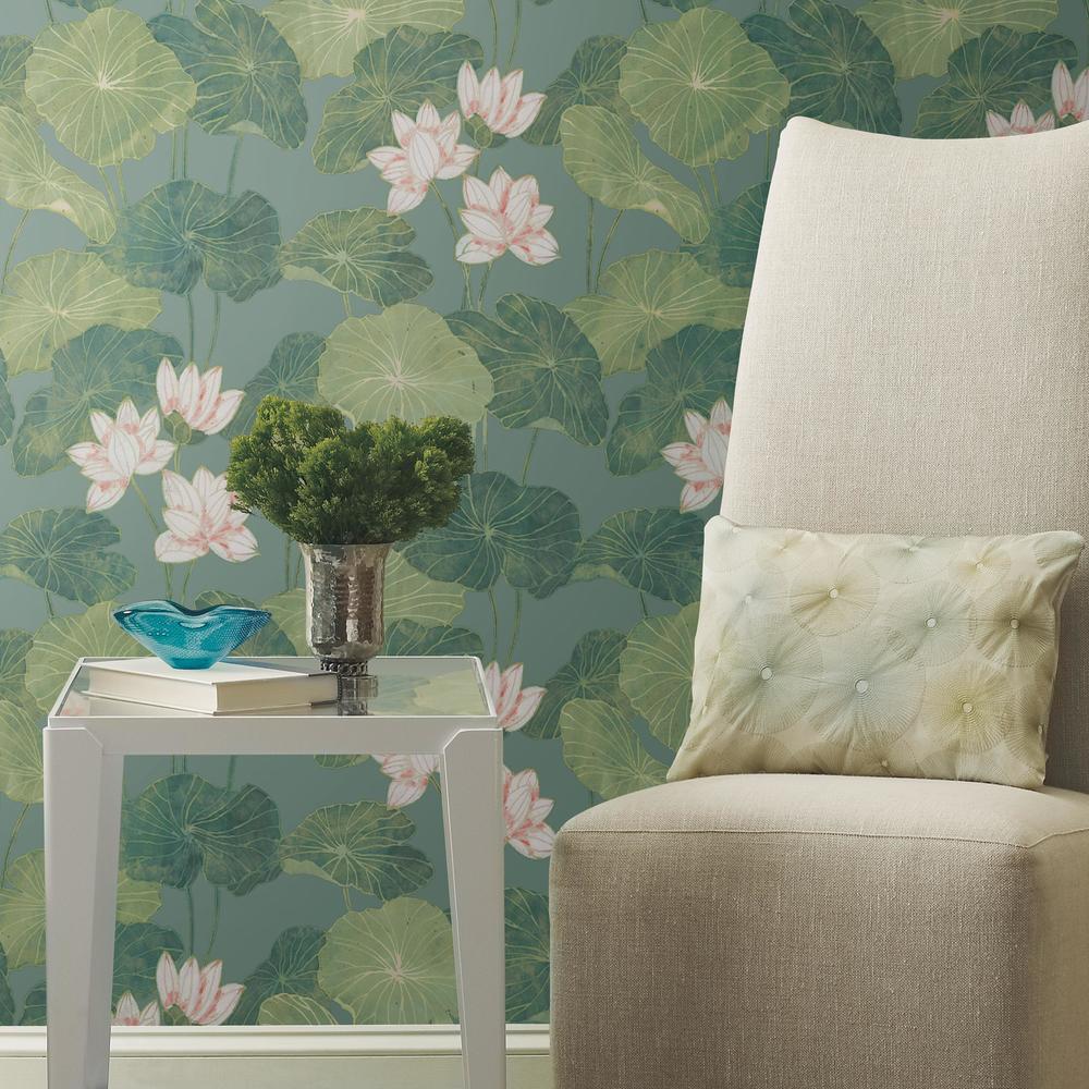 Lily Pad Peel And Stick Wallpaper Roommates Decor