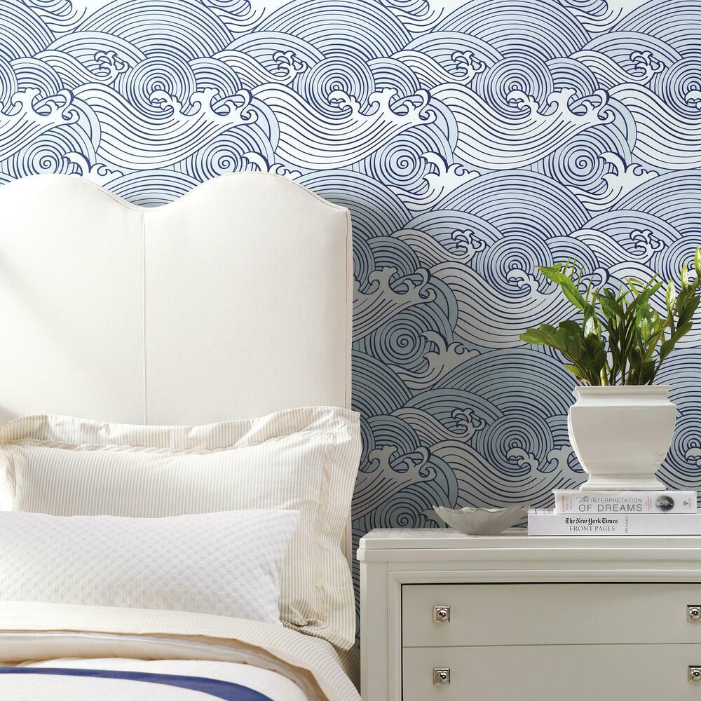 Asian Waves Peel & Stick Wallpaper RoomMates Decor