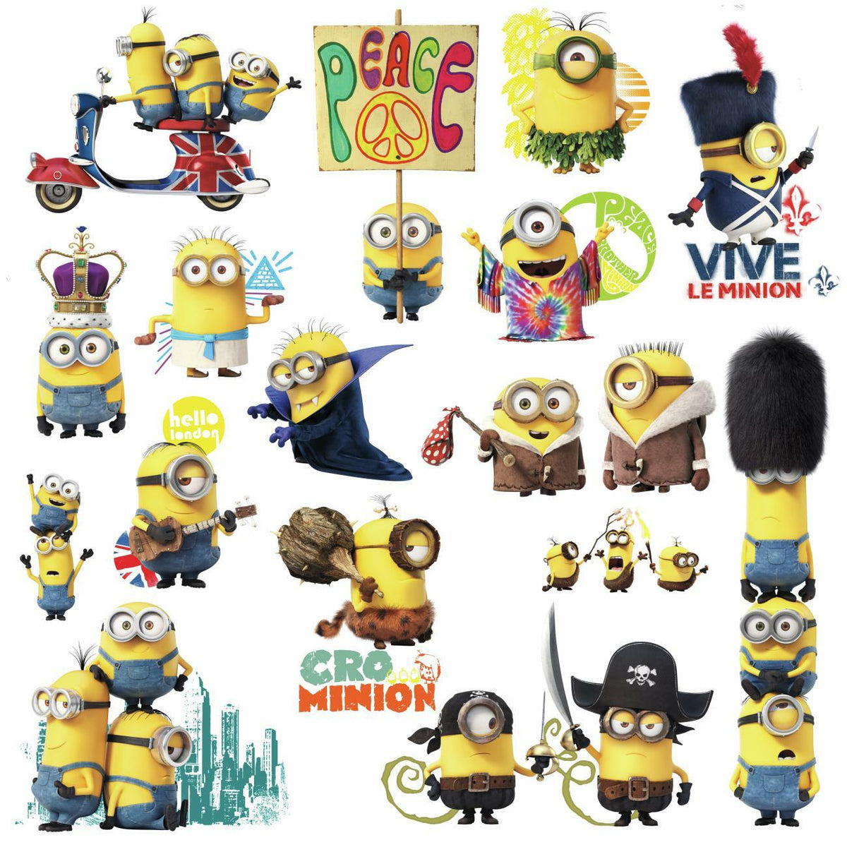 Details about   Minions the minions me mechant/wall sticker wall deco show original title