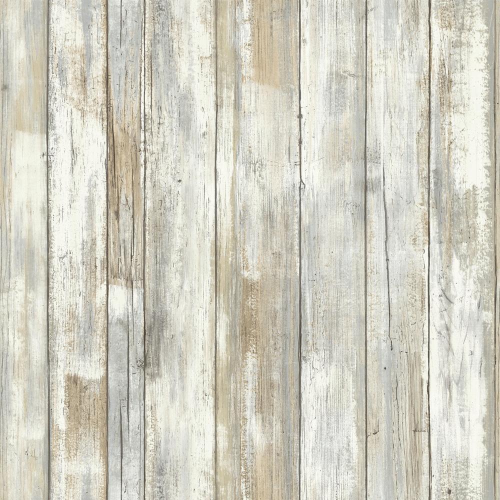 Distressed Wood Peel and Stick Wallpaper – RoomMates Decor