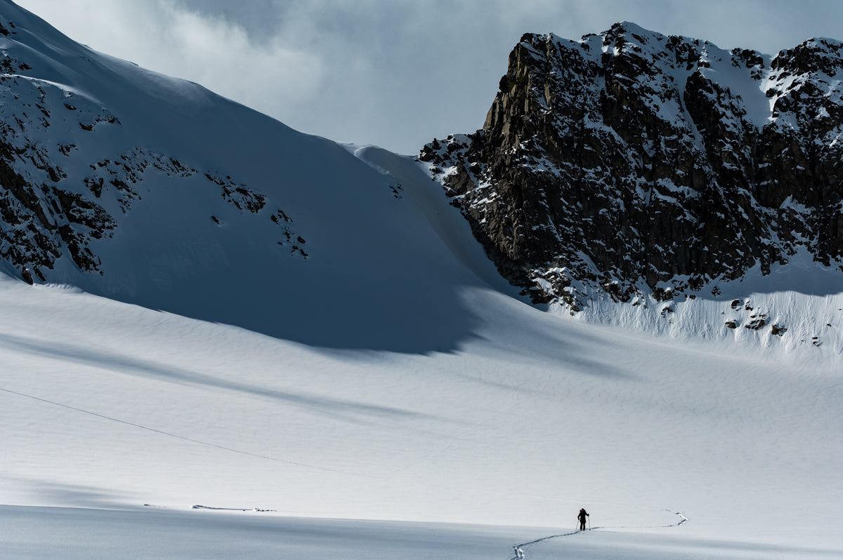 Ski touring lifestyle and adventure photography