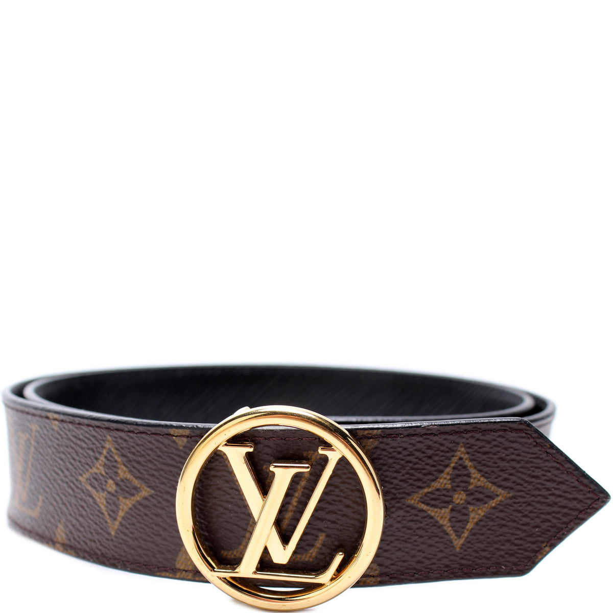 Pre-owned Louis Vuitton Initials Shape Belt Monogram 40mm Absolute