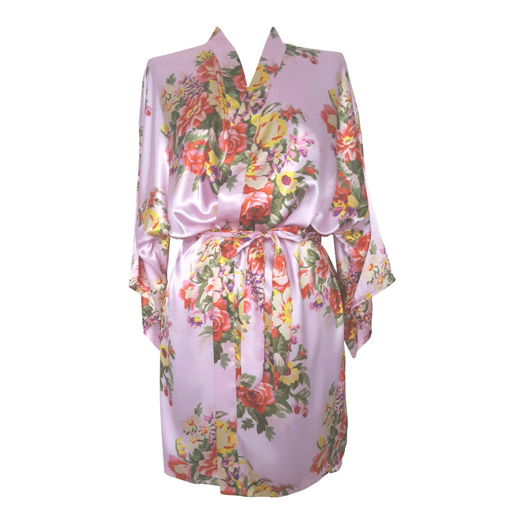 pink kimono dressing gown