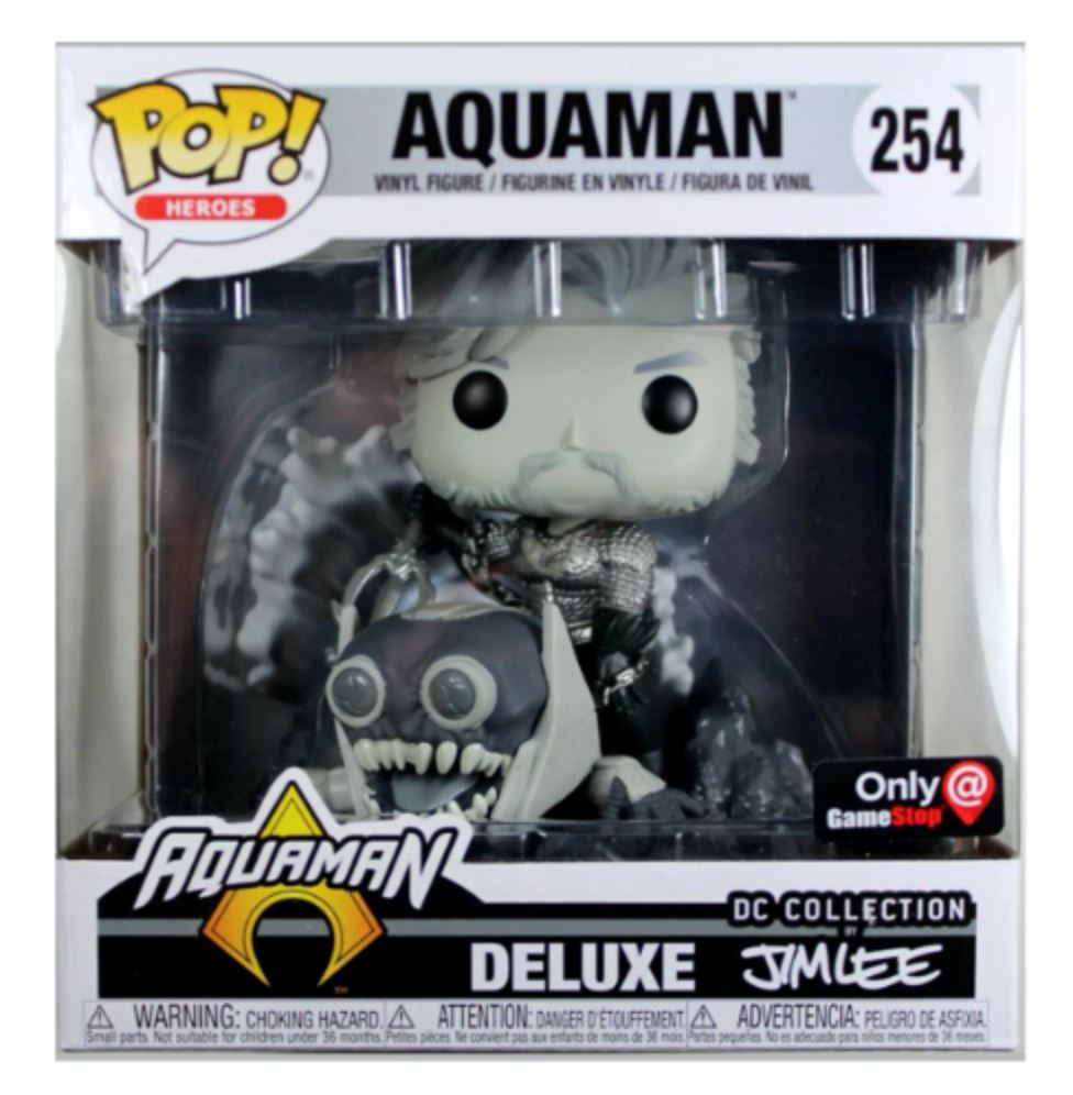 Funko Pop! Aquaman Only @ Gameshop Black and White Jim Lee Collection