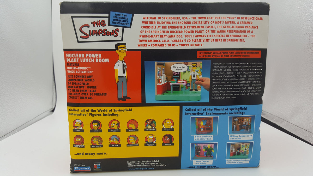 The Simpsons (シンプソンズ) Series 15 Playset Nuclear Power Plant Lunchroom with  Frank Grimes