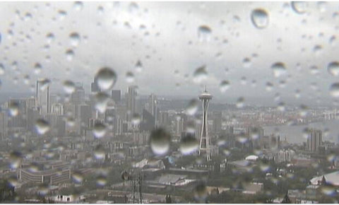 Photo of the heavy Pacific Northwest rain in Seattle 