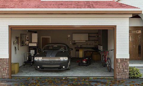 Image of a garage with a threshold installed