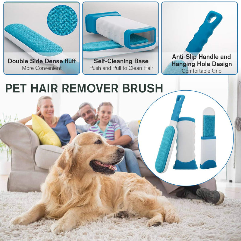 Pet Hair Remover,Doubled-Sized Cat Dog Hair Remover for Furniture,Clothing,Best  Pet Hair Lint Brush Lint Roller for Pet Hair Fur Remover with Self-Cleaning  Base,2 in 1 Animal Hair Removal Tool,Blue | PawsPlanet Australia