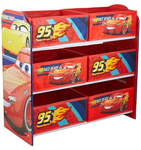 30x63.5x60 cm Red Wood Disney Cars Kids Storage Unit
