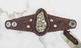 Pyrite with Pearls on brown
