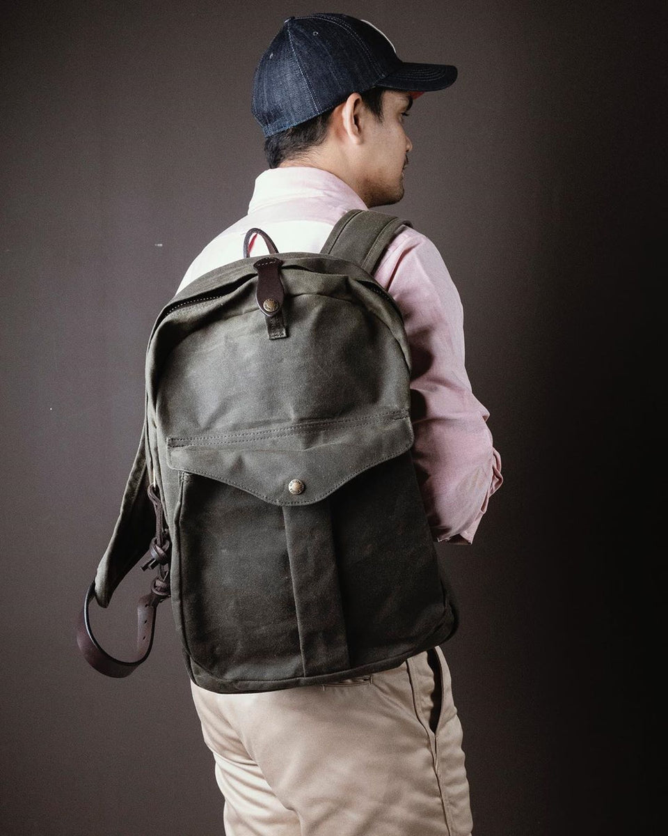 稀少 FILSON JOURNEYMAN BACKPACK フィルソン ジャーニーマン バックパック リュック 米国製 Made in USA  オイルド ティンクロス - キャンプ、アウトドア用品