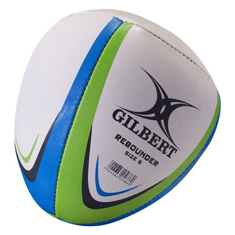 Gilbert green white and blue half ball with flat end for rebound